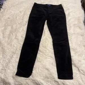 Old Navy Mid-Rise Black Rockstar Skinny Velvet Jeans 12 Tall